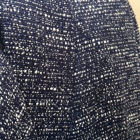 Double Breasted Boucle Blazer (Color: Navy) - Picture 3 of 11